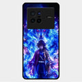 Blue Blade Glass Case Cover For Vivo X80 5G