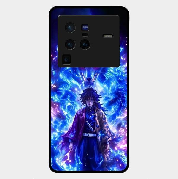 Blue Blade Glass Case Cover For Vivo X80 Pro 5G