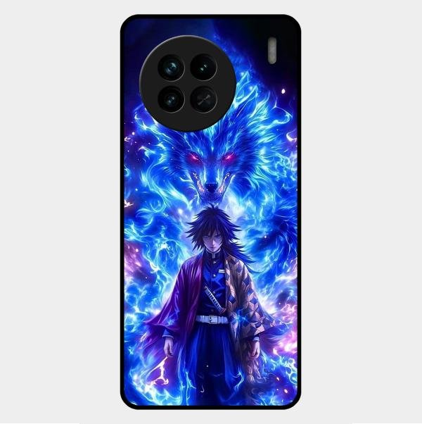 Blue Blade Glass Case Cover For Vivo X90 5G