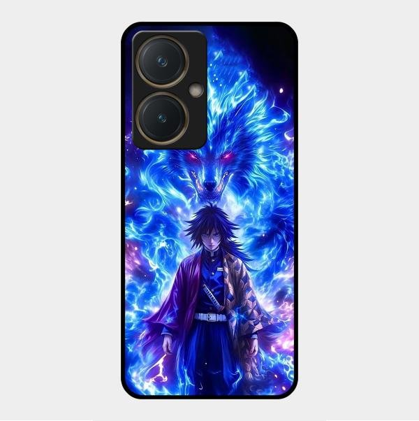 Blue Blade Glass Case Cover For Vivo Y27