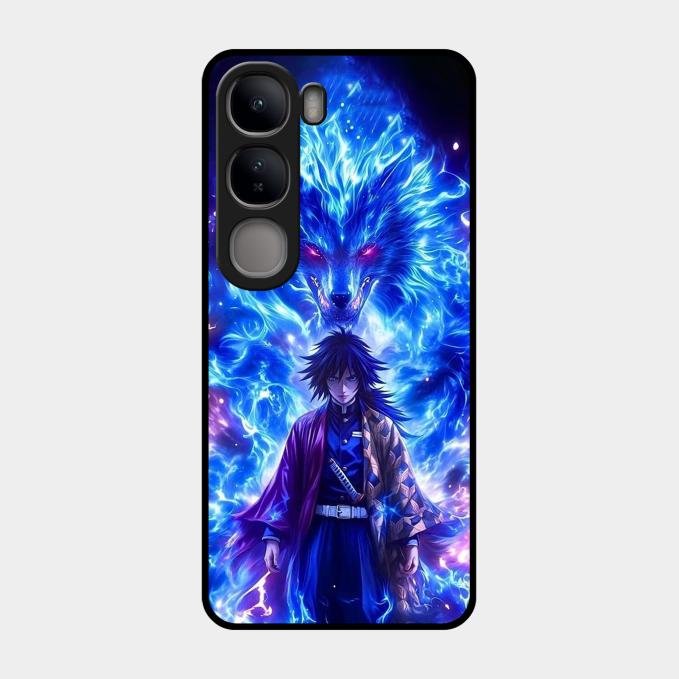 Blue Blade Glass Case Cover For Vivo Y300 5G