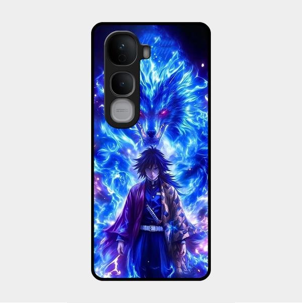 Blue Blade Glass Case Cover For Vivo Y400 Pro 5G