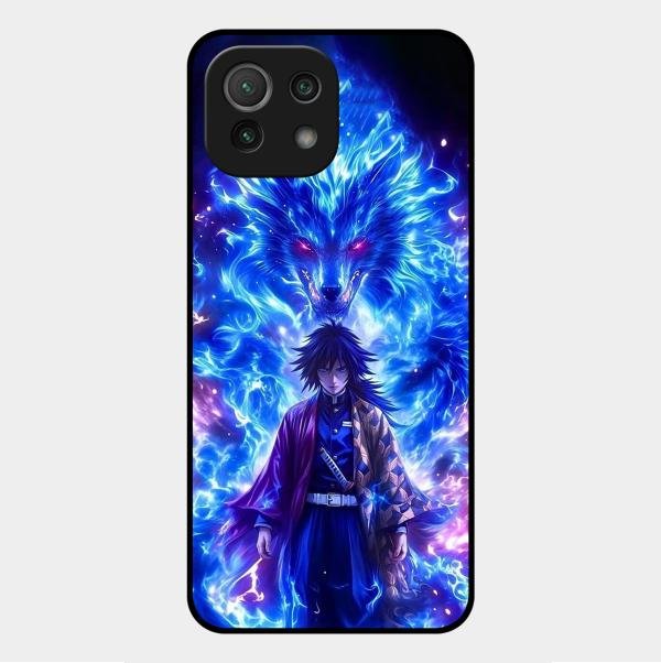 Blue Blade Glass Case Cover For Xiaomi Mi 11 Lite