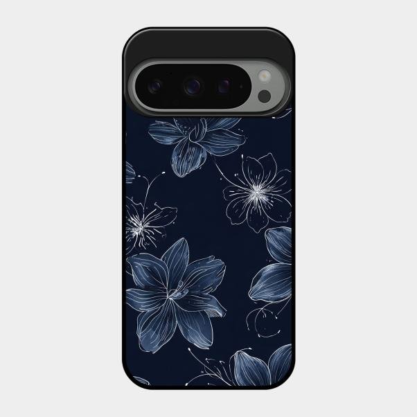 Blue Blossom Kindle Glass Phone Cover For Google Pixel 9 Pro 5G
