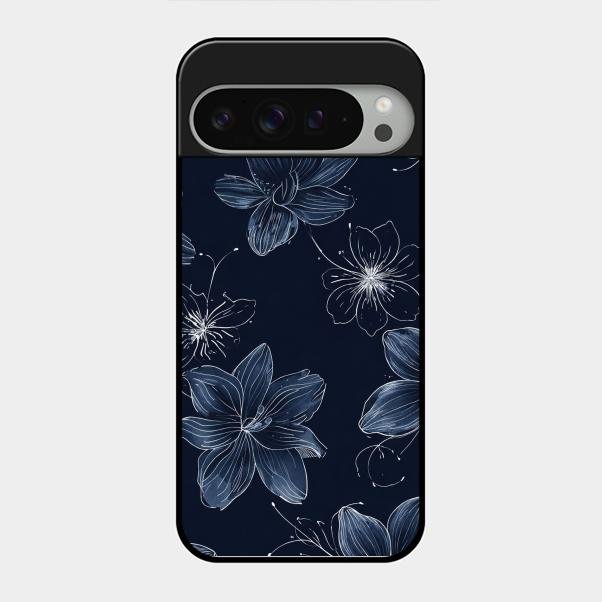 Blue Blossom Kindle Glass Phone Cover For Google Pixel 9 Pro Xl