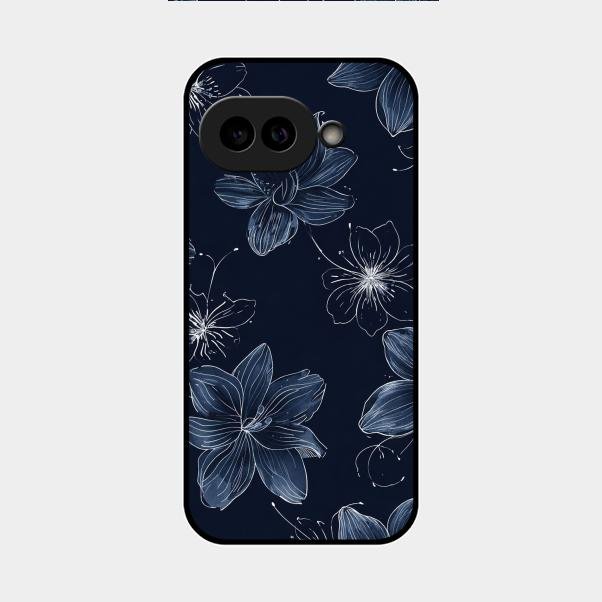 Blue Blossom Kindle Glass Phone Cover For Google Pixel 9A 5G
