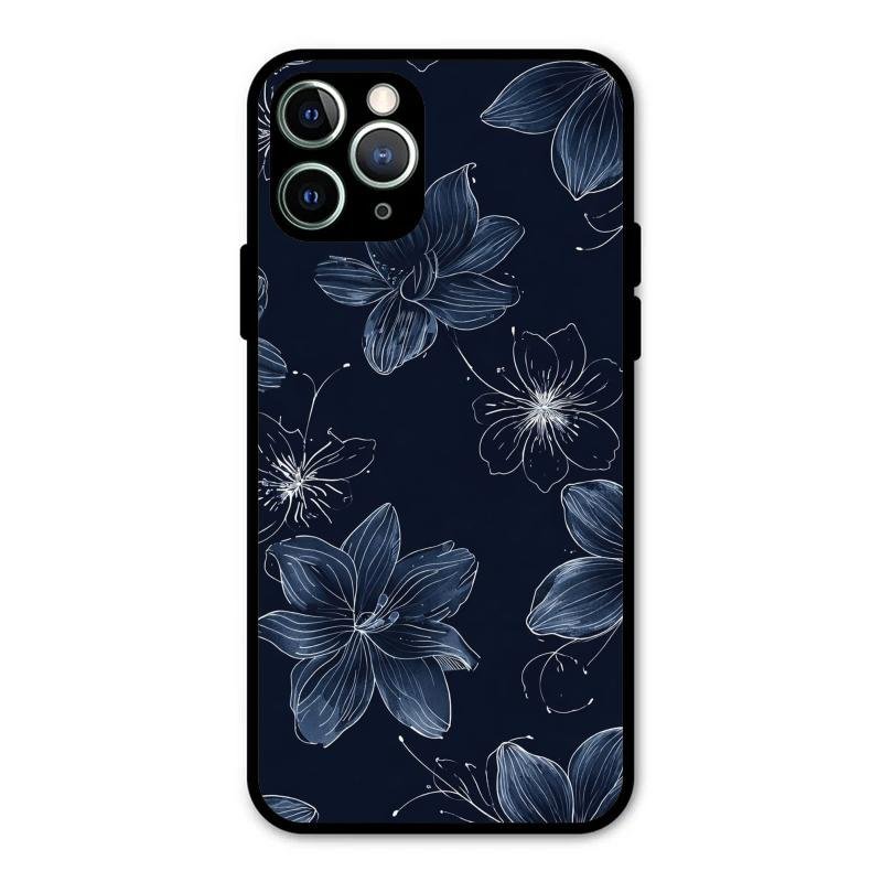 Blue Blossom Kindle Glass Phone Cover For iPhone 11 Pro Max