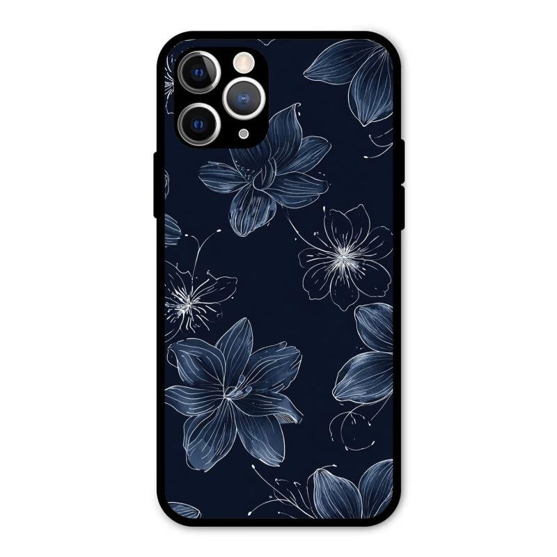 Blue Blossom Kindle Glass Phone Cover For iPhone 11 Pro