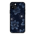 Blue Blossom Kindle Glass Phone Cover For iPhone 14