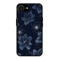 Blue Blossom Kindle Glass Phone Cover For iPhone 16e
