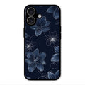 Blue Blossom Kindle Glass Phone Cover For iPhone 17