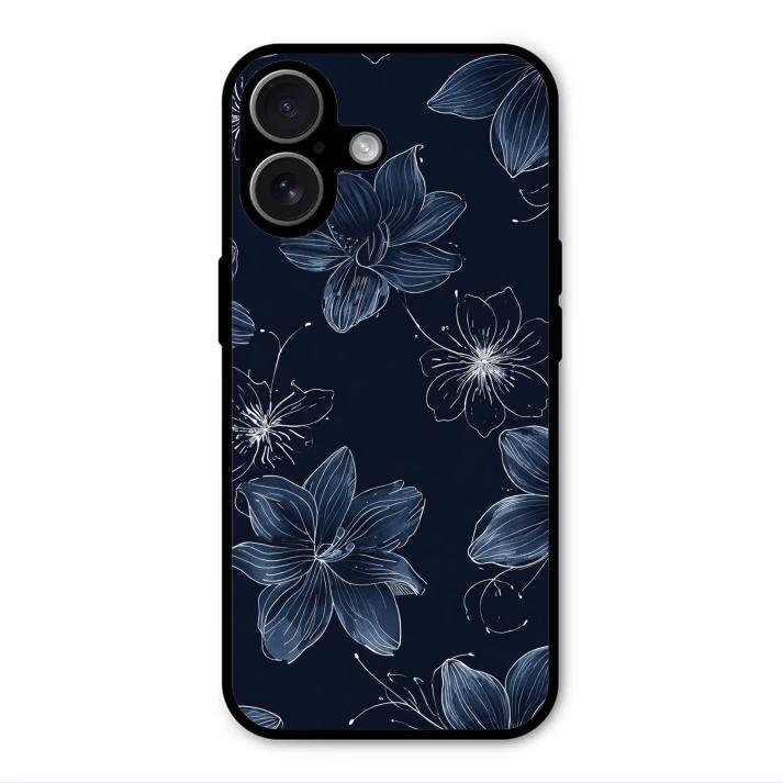 Blue Blossom Kindle Glass Phone Cover For iPhone 17
