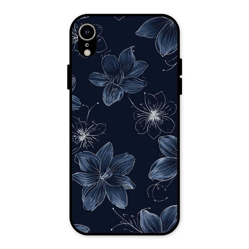 Blue Blossom Kindle Glass Phone Cover For iPhone XR