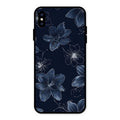 Blue Blossom Kindle Glass Phone Cover For iPhone XS Max