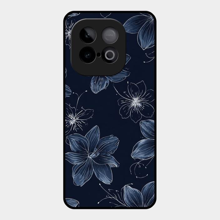 Blue Blossom Kindle Glass Phone Cover For Iqoo Neo 10 5G