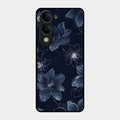 Blue Blossom Kindle Glass Phone Cover For Iqoo Z10 Lite