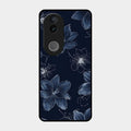 Blue Blossom Kindle Glass Phone Cover For Iqoo Z10R