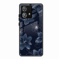 Blue Blossom Kindle Glass Phone Cover For Motorola Edge 40 5G