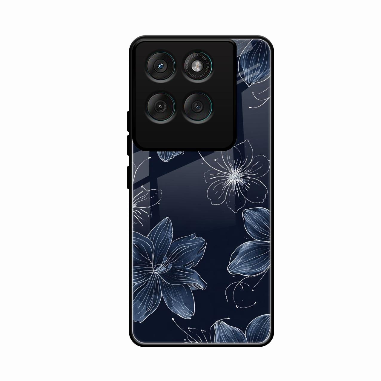 Blue Blossom Kindle Glass Phone Cover For Motorola Edge 60 Pro 5G