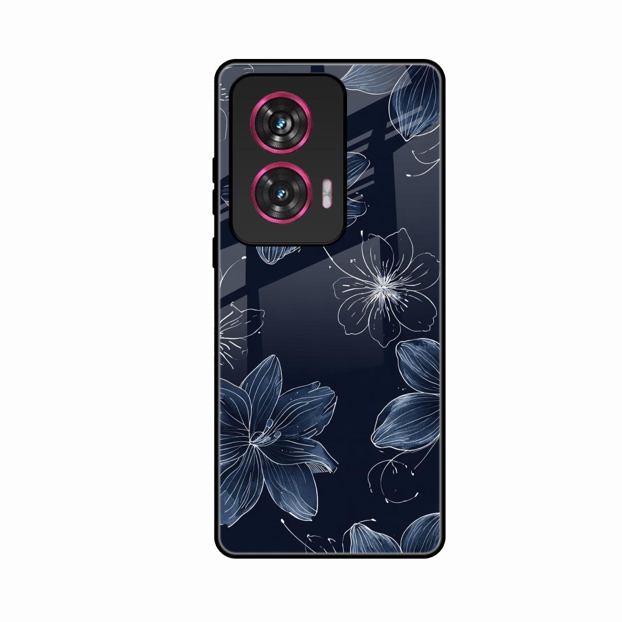 Blue Blossom Kindle Glass Phone Cover For Motorola G96 5G