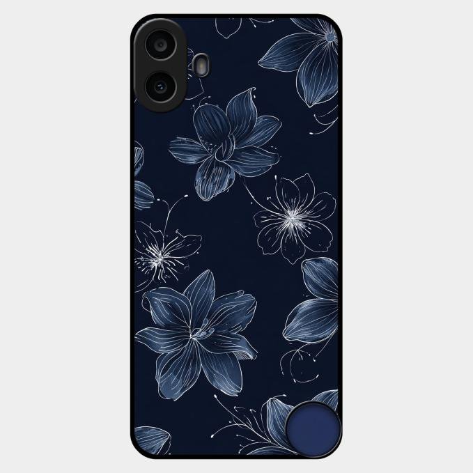Blue Blossom Kindle Glass Phone Cover For Nothing Cmf Phone 1