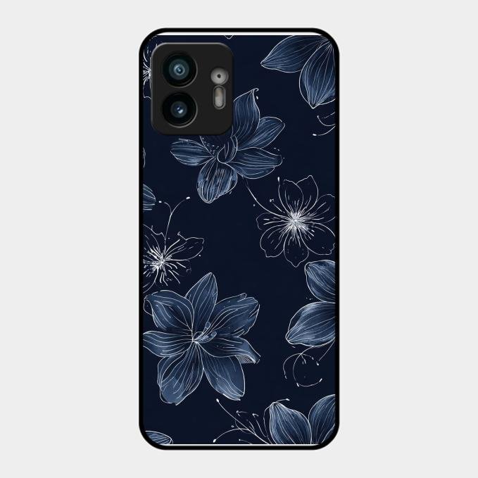 Blue Blossom Kindle Glass Phone Cover For Nothing Phone 2