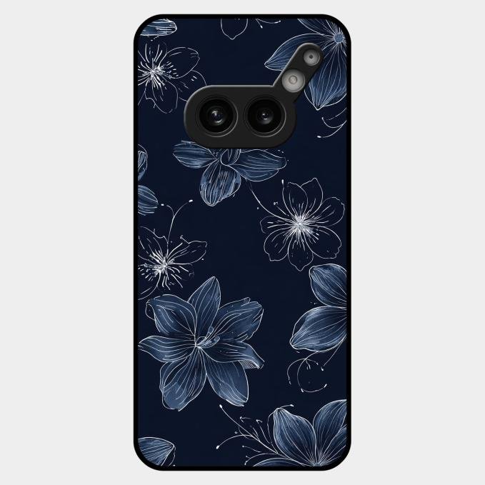 Blue Blossom Kindle Glass Phone Cover For Nothing Phone 2A Plus