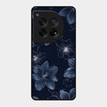 Blue Blossom Kindle Glass Phone Cover For Oneplus 12 5G