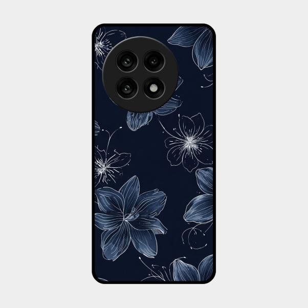 Blue Blossom Kindle Glass Phone Cover For Oneplus 13R 5G
