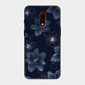 Blue Blossom Kindle Glass Phone Cover For Oneplus 7
