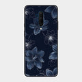 Blue Blossom Kindle Glass Phone Cover For Oneplus 7T Pro