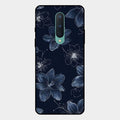 Blue Blossom Kindle Glass Phone Cover For Oneplus 8