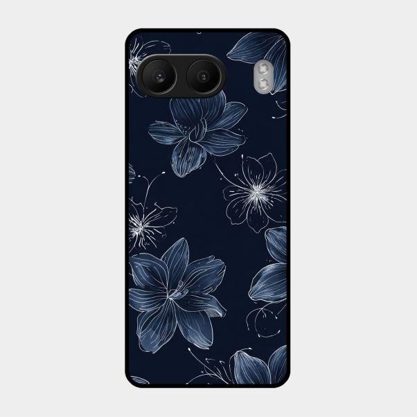 Blue Blossom Kindle Glass Phone Cover For Oneplus Nord 4 5G
