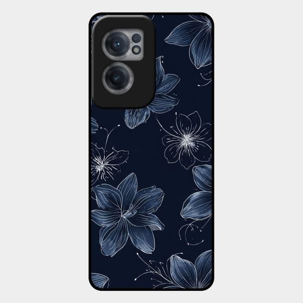 Blue Blossom Kindle Glass Phone Cover For Oneplus Nord Ce 2 5G