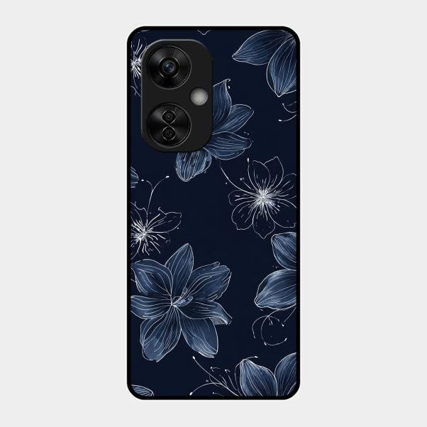 Blue Blossom Kindle Glass Phone Cover For Oneplus Nord Ce 3 Lite 5G