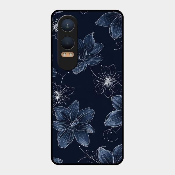 Blue Blossom Kindle Glass Phone Cover For Oneplus Nord Ce 4 Lite 5G