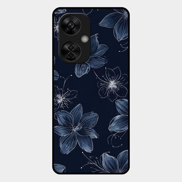 Blue Blossom Kindle Glass Phone Cover For Oneplus Nord Ce5 5G