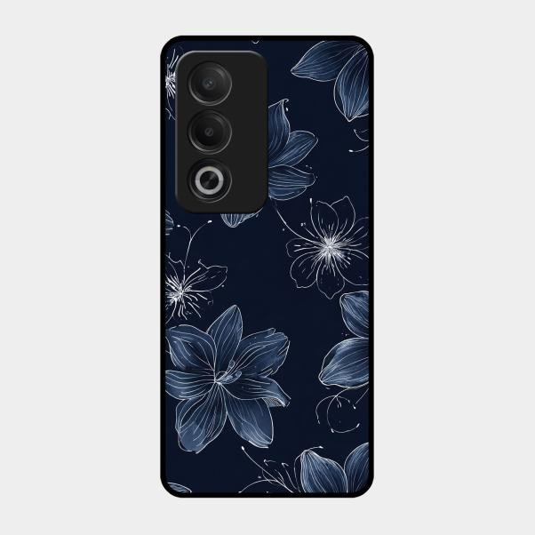 Blue Blossom Kindle Glass Phone Cover For Oppo A3 Pro 5G