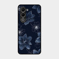 Blue Blossom Kindle Glass Phone Cover For Oppo A5 5G