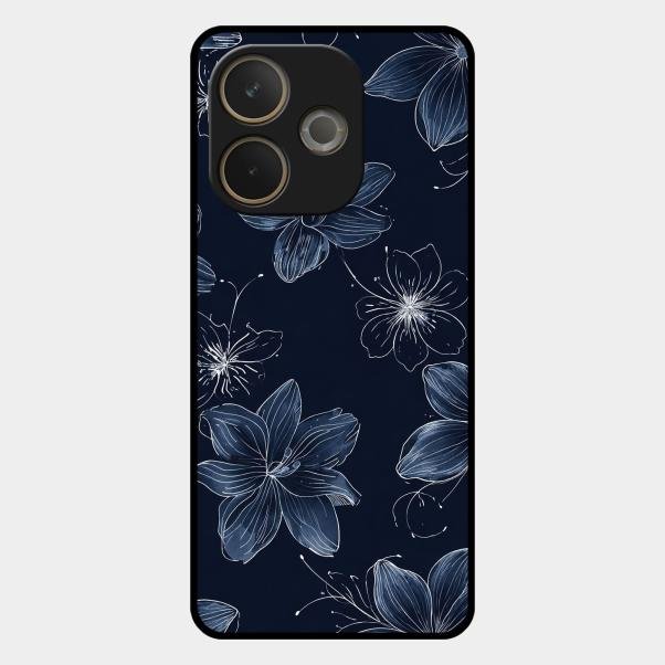 Blue Blossom Kindle Glass Phone Cover For Oppo A5 Pro 5G