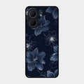Blue Blossom Kindle Glass Phone Cover For Oppo A5X 5G