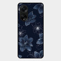Blue Blossom Kindle Glass Phone Cover For Oppo F23 5G