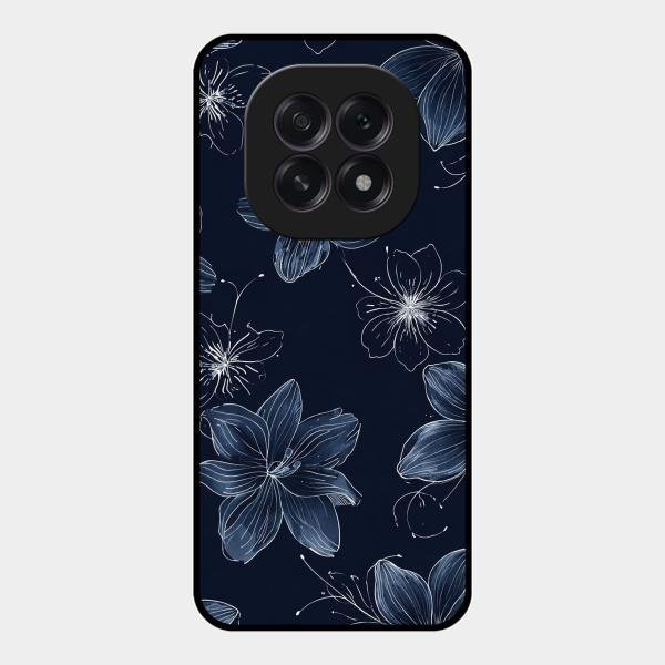 Blue Blossom Kindle Glass Phone Cover For Oppo F29 5G