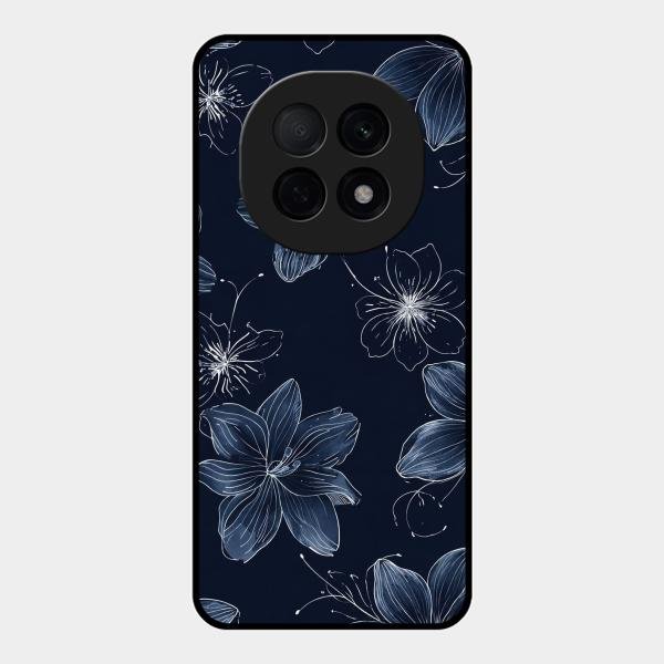 Blue Blossom Kindle Glass Phone Cover For Oppo F29 Pro 5G