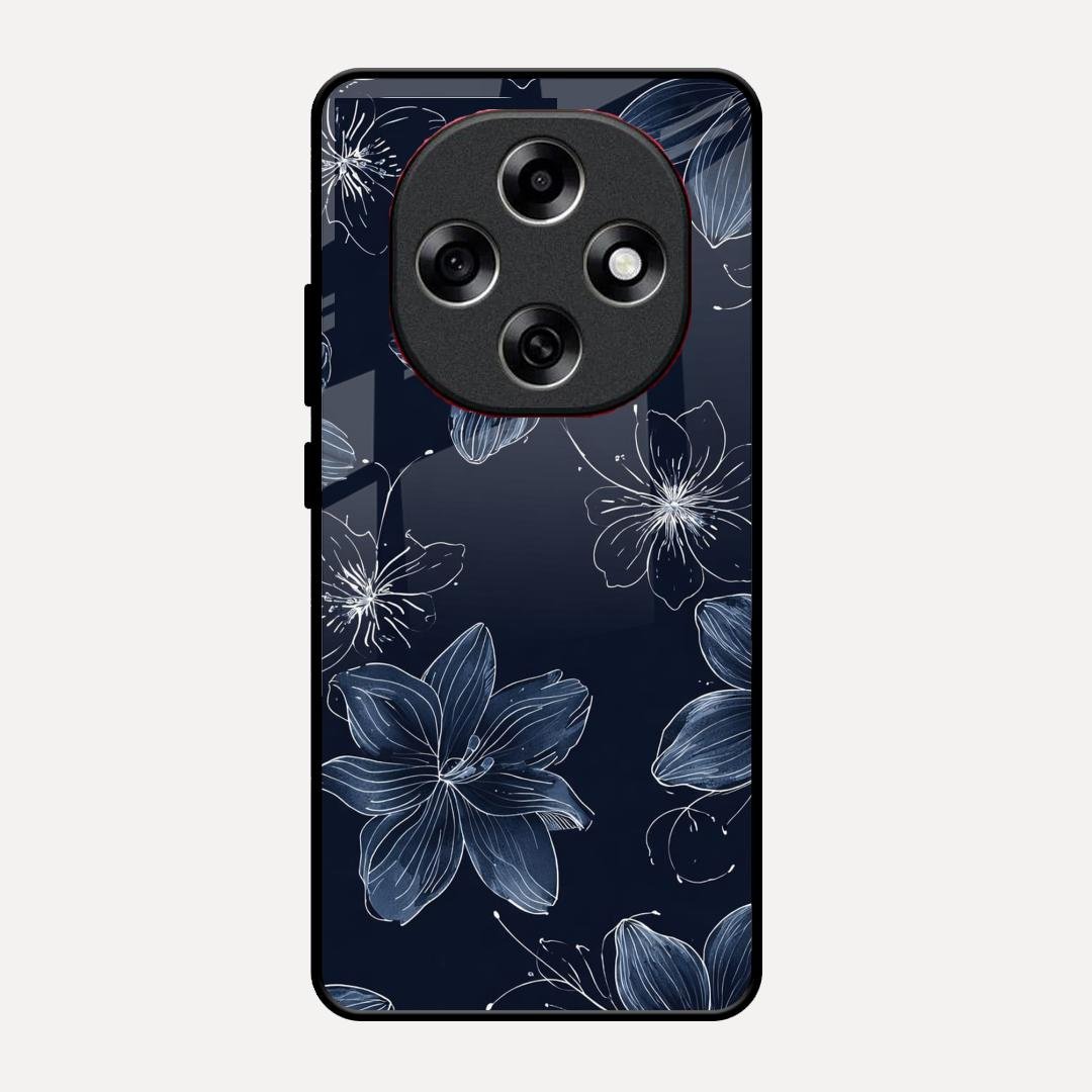 Blue Blossom Kindle Glass Phone Cover For Oppo F31 Pro 5G