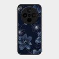 Blue Blossom Kindle Glass Phone Cover For Oppo Find X8 5G