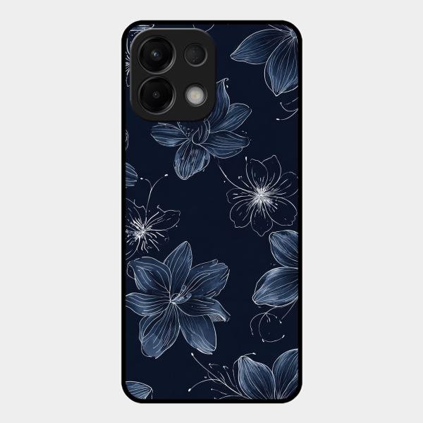 Blue Blossom Kindle Glass Phone Cover For Oppo K13 5G
