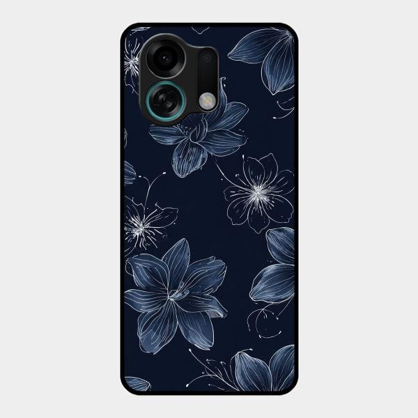 Blue Blossom Kindle Glass Phone Cover For Oppo K13 Turbo 5G