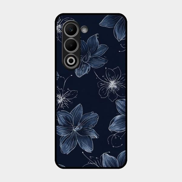 Blue Blossom Kindle Glass Phone Cover For Oppo K13X 5G