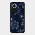 Blue Blossom Kindle Glass Phone Cover For Oppo Reno 11 5G